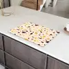 Terrazzo -  Patroon - Geel - Inductie beschermer vinyl 3mm klein 276 -sfeer8