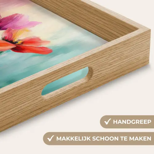 Tulpen - Lichtreflecties - Kleurverloop Dienblad Rechthoek middel -USP_HandgreepNL