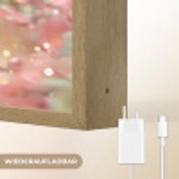 Fee - Bloemen - Roze Light Box met batterij (Wandlamp kind) middel -USP_websiteoplaadbaarDE