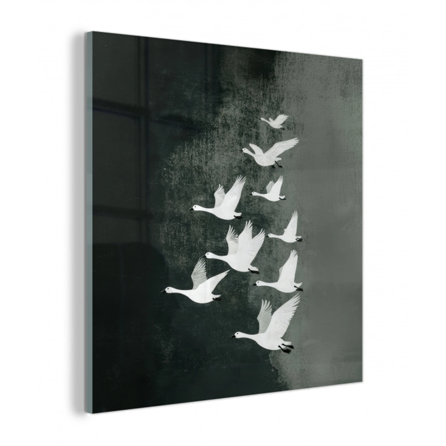 Vogel - Japandi - Groen plexiglas 5mm klein -z3d