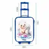 IJsbeer en zeehond op een ijsschots Kinderkoffer - Blauw klein -productfoto_formaten