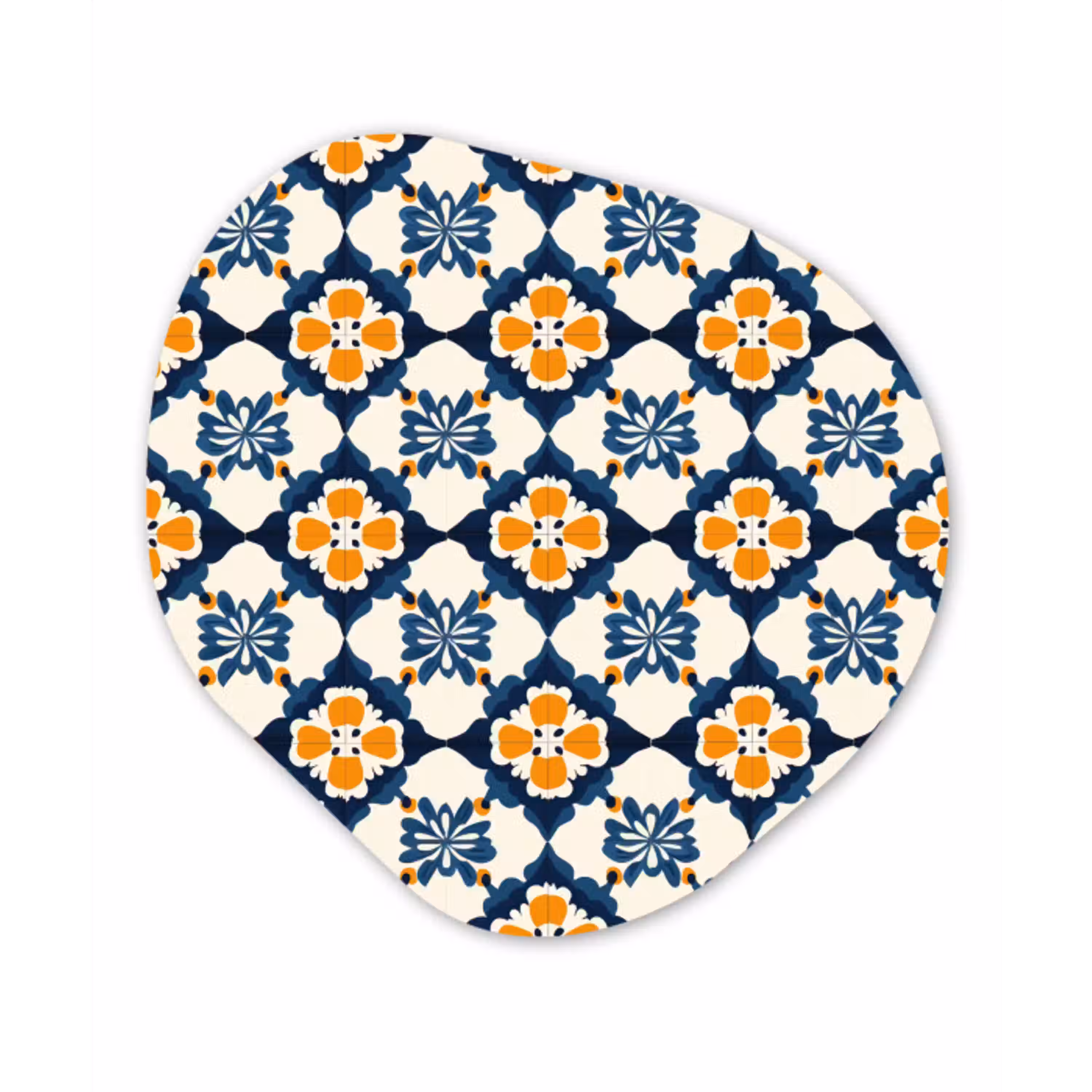 Klassiek - Geometrisch - Blauw Wandcirkel Organisch Forex 3mm klein 629 -3d
