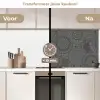 Design - Bohemian - Zonnebloem keuken achterwand 2 middel 871 -voor-na2_NL