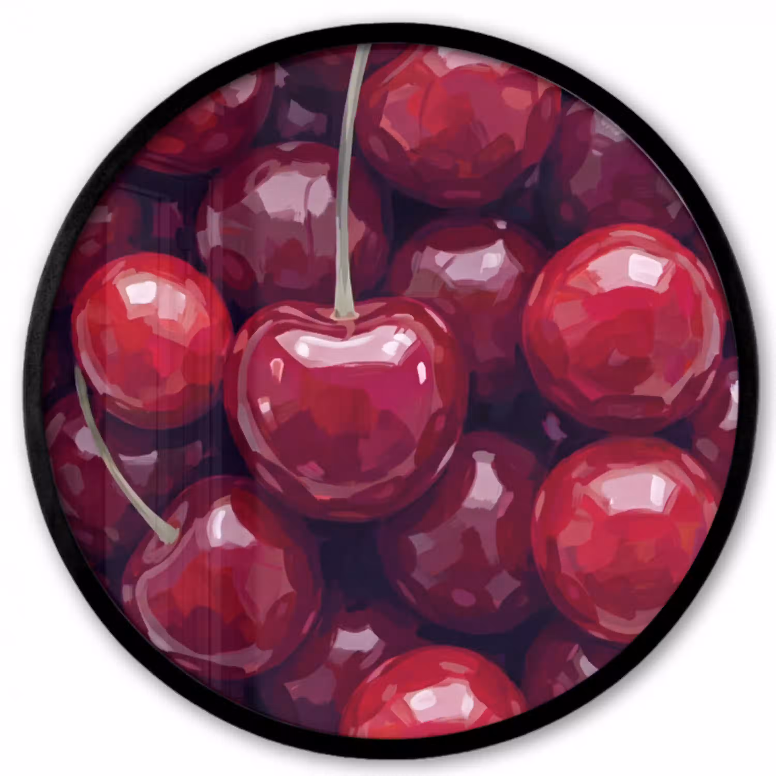 Fruit - Kersen - Eten - Modern - Rood Fotolijst rond zonder passe partout klein -3d