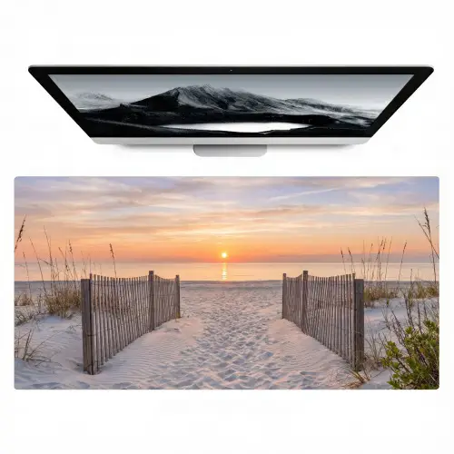 Zonsondergang - Strand - Zand Muismat XXL klein -zzz3d