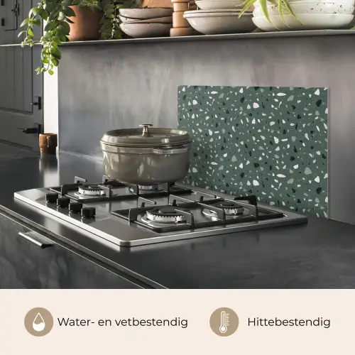 Terrazzo -  Patroon - Kleurrijk - Groen keuken achterwand spatscherm klein 900 -usp_NL