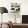 Penseelstreken - Groen - Abstract - Japandi aluminium wit klein -sfeer5