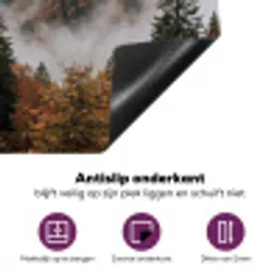 Bergen - Vallei - Mist - Herfst - Natuur Inductie beschermer vinyl 3mm klein -zzzzzzz-cc-onderkant