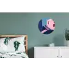 Kat - Trap - Gebouwen - Schaduwcontrasten Wandcirkel aluminium klein -slaapkamer