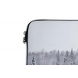 Meer - Dennen - IJs - Winter - Rustgevend laptophoes neopreen klein -detail