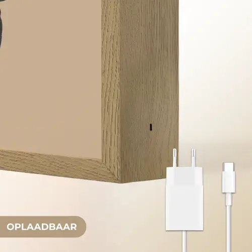 Gezichtenzee - Lijntekening - Abstract Light Box met batterij (Wandlamp) middel -USP_websiteoplaadbaarNL