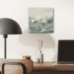 Lotus - Bloemen - Groen aluminium wit klein -sfeer5
