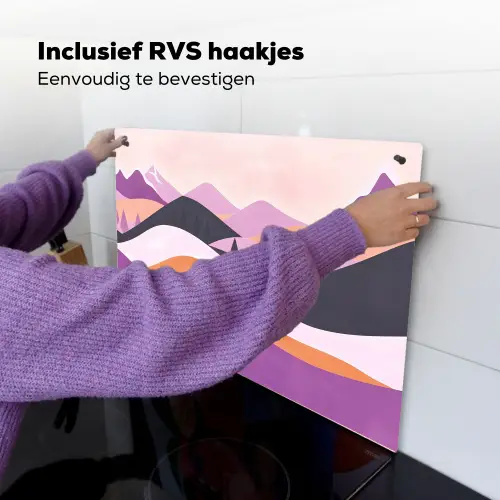 Abstract - Heuvels - Bomen - Groen Inductie beschemer met haakjes klein -ky-ophangen-nl