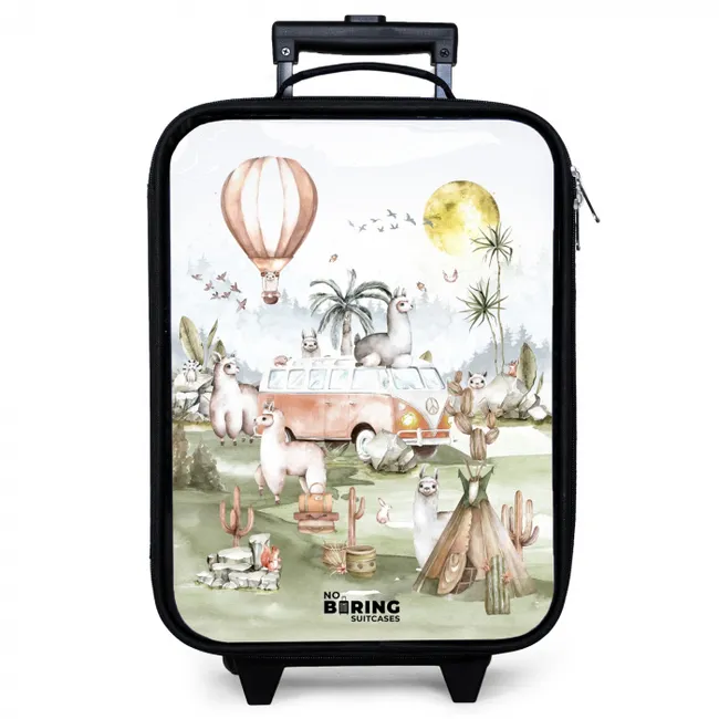 Alpaca avontuur Kinderkoffer - Zwart klein -zzz_website3d