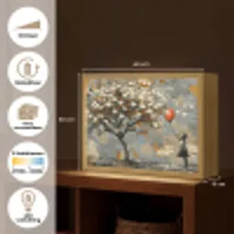 Boom - Graffiti - Banksy Style - Balloon Girl Light Box met batterij (Wandlamp) middel -USP_websiteoverzichtNL