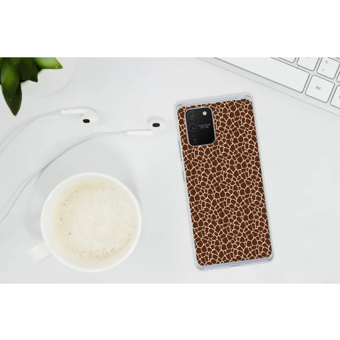 Patroon - Giraf - Bruin Telefoonhoesje Samsung Galaxy S10 Lite klein 364 -oordopS10Lite