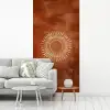 Abstract - Lijnen - Zonnestralen - Roodbruin fotobehang vinyl groot -woonkamer