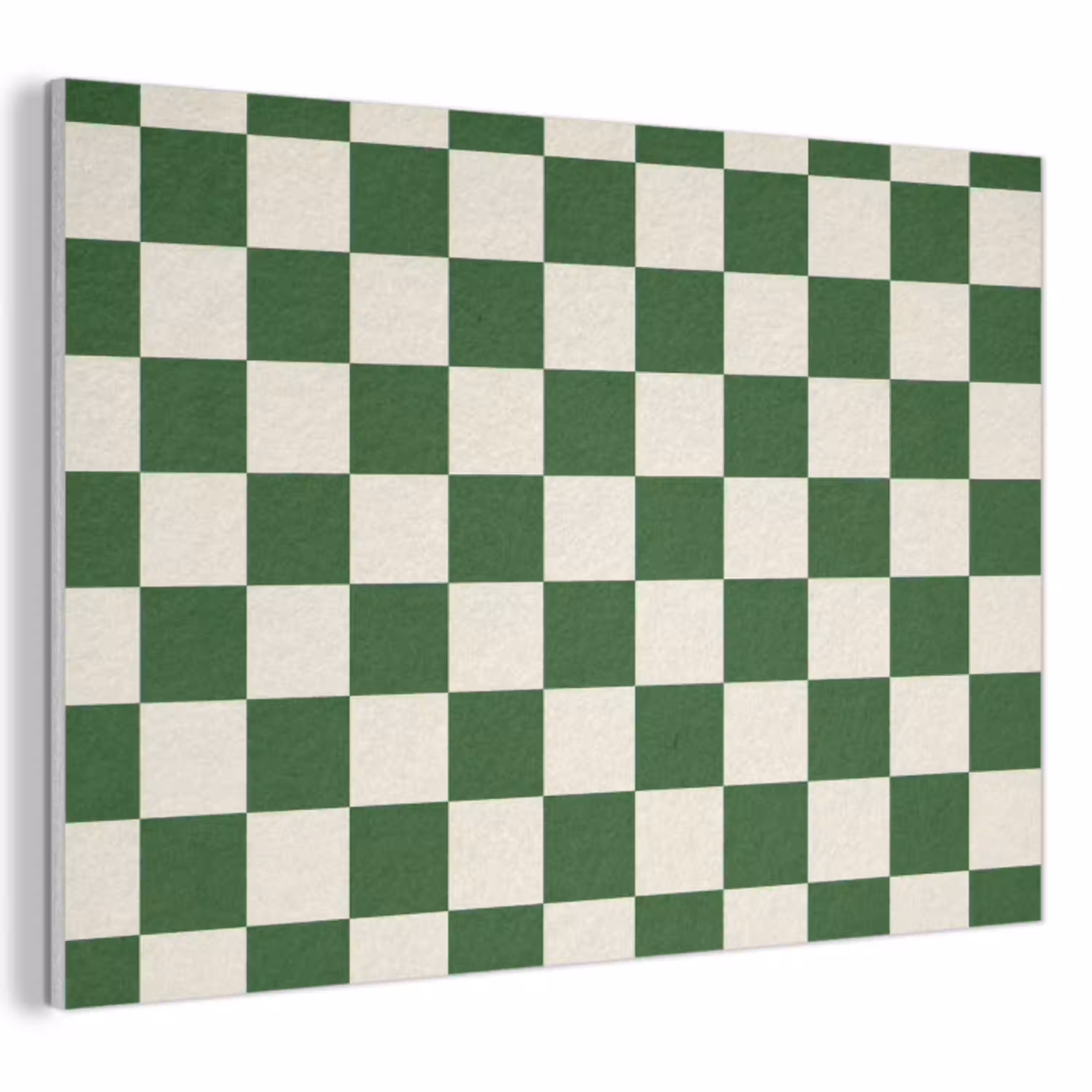 Schaakbord - Patroon - Groen PET vilt klein 837 -3d