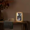 Paard - Sport - Zwart - Wit Light Box met kabel (Tafellamp) klein -sfeer4