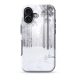 Bos - Sneeuw - Pad - Winter - Stilte Toughcase MagSafe Apple iPhone 17 klein -3d