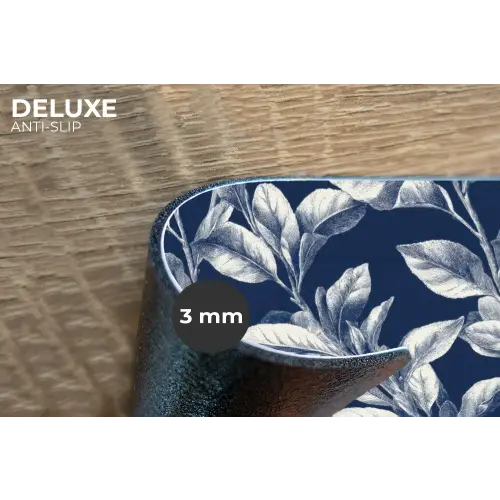Botanisch - Patroon - Blauw Placemat vinyl groot 368 -closeup