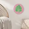 Blad - Groen - Illustratie - Minimalistisch Akoestische PET Vilt - Rond klein -sfeer4