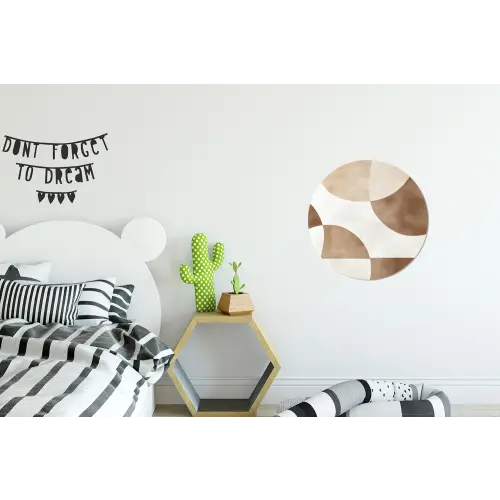 Snijdende cirkels - Overlappende vlakken Wandcirkel aluminium klein -kinderkamer
