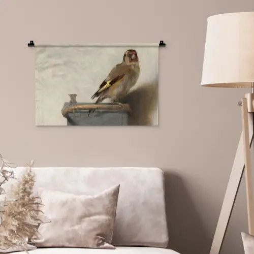 Het puttertje - Carel Fabritius Wandkleed katoen klein -sfeer4