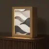 Golven - Abstract - Beige Light Box met kabel (Tafellamp) klein -z3d_website