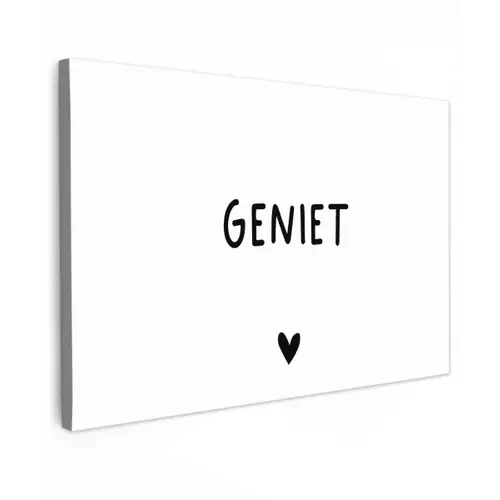Quotes - Geniet - Spreuken Tuinposter op houten frame 2 cm dik klein -3d