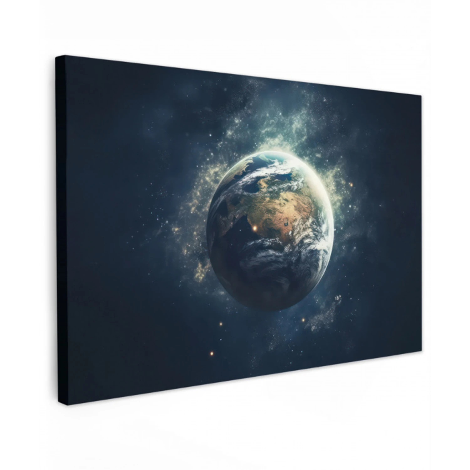 Ruimte - Aarde - Sterren - Heelal canvas 2cm klein -z3d