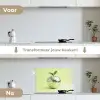 Groen - Disco - Decoratie - Appel keuken achterwand spatscherm klein -voor_na_NL
