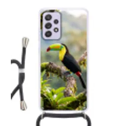 Toekan - Jungle - Natuur - Kleurrijk Hoesje Samsung Galaxy A52 5G met koord klein -3d