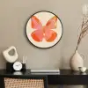 Vlinder - Minimalistisch - Roze Fotolijst rond zonder passe partout klein -sfeer1