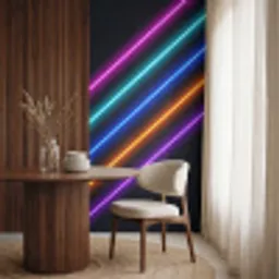 Esthetiek - Retro - Neon Behang Vlies klein -sfeer1