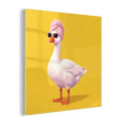 Eend - Zonnebril - Geel plexiglas 5mm klein -z3d