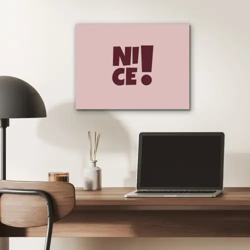 Nice - Uitroepteken - Roze PET vilt klein -sfeer5