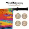 Giraffe - Savanna - Lucht - Gekleurd Wandkleed katoen klein -sfeer2