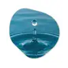 Waterdruppel - Water - Oppervlakte Wandcirkel Organisch Aluminium middel -3d