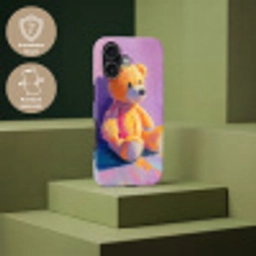 Teddybeer - Schaduw - Penseelstreken - Paars Toughcase MagSafe Apple iPhone 17 klein -USP_PrintM_DE