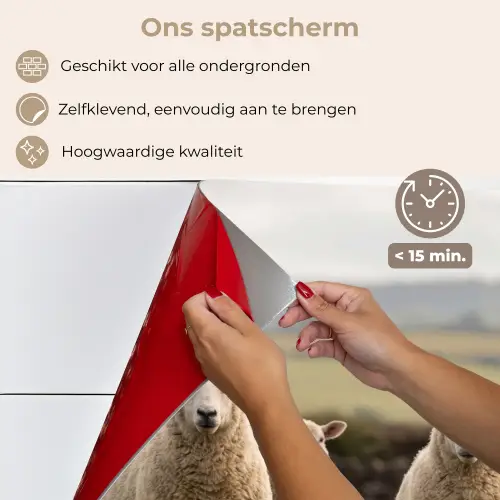 Schapen - Weidenlandschap - Heuvels keuken achterwand spatscherm klein -spatscherm_NL