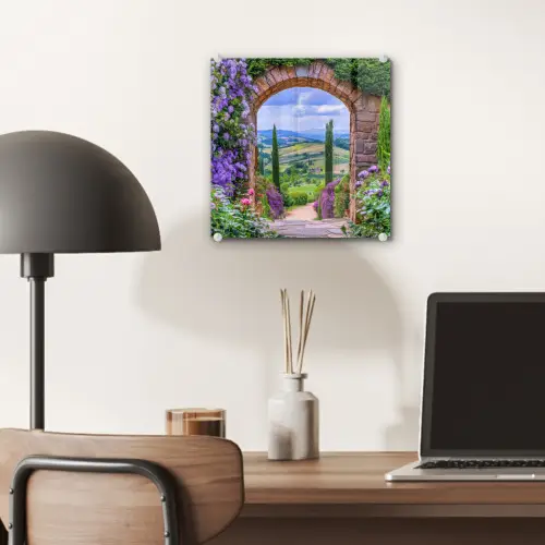 Doorkijk - Toscane - Landschap - Poort plexiglas 5mm klein -sfeer6
