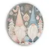 Kerst - Gnomen - Pastel Akoestische PET Vilt - Rond klein -3d