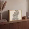 Lijnen - Abstract - Golvend - Zwart Light Box met batterij (Wandlamp) middel -sfeer2