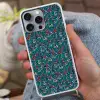 Golven - Retro - Blauw - Patroon Hoesje iPhone 16 Pro Max met koord klein 804 -sfeer3