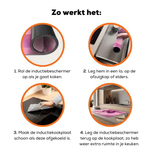 Glitter - Discobol - Roze - Kersen Inductie beschermer vinyl 3mm klein -zzzzzzz-td-werking