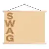 Swag - Bruin - Beige textielposter latten blank klein -3d