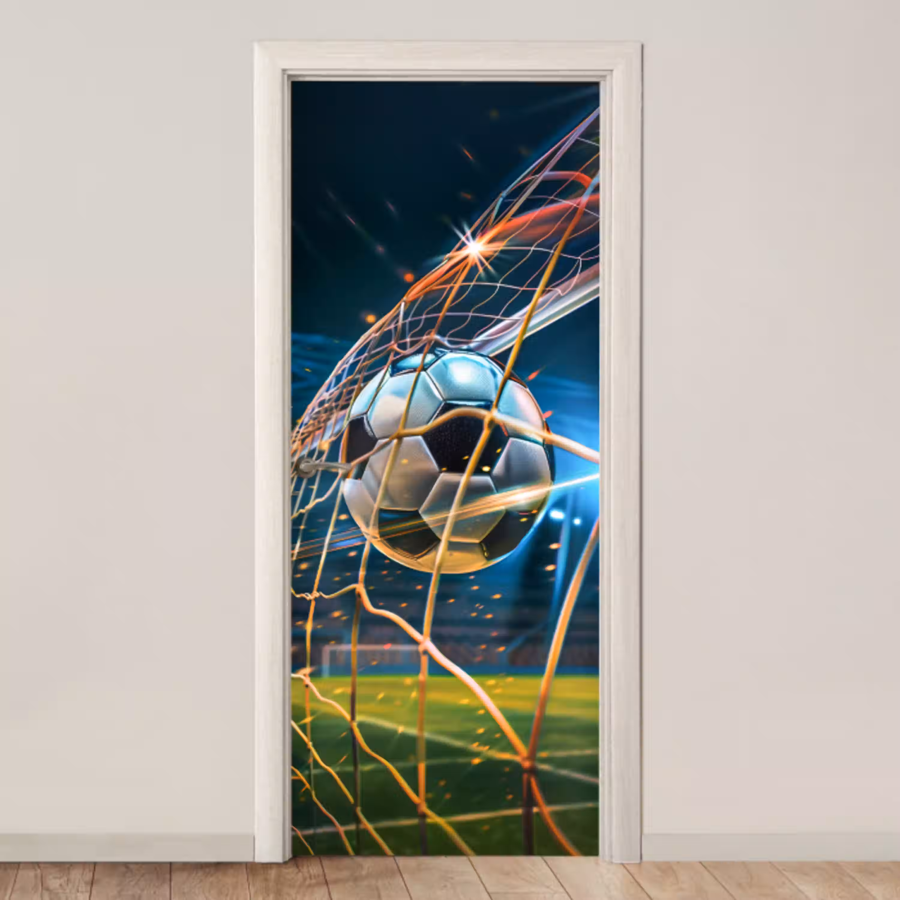 Voetbal - Goal - Sport - Jongens deurposter klein -3d_beige