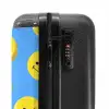 Smiley's op een blauwe achtergrond NBS - Handbagage koffer - Kinderen Unisex middel -slot