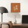 Sinaasappel - Getekend - Bladeren - Bruin aluminium wit klein -sfeer5